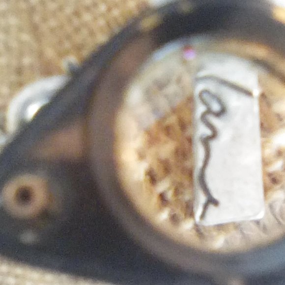 Lan  Necklace black onyx and pewters chain with a swivel lanyard clasp - Picture 4 of 4